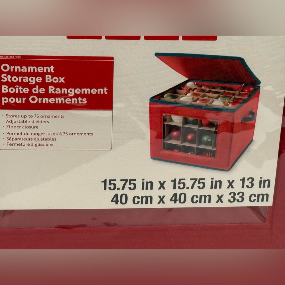 NEW Simply Tidy Red Ornament Storage Box - Picture 10 of 10